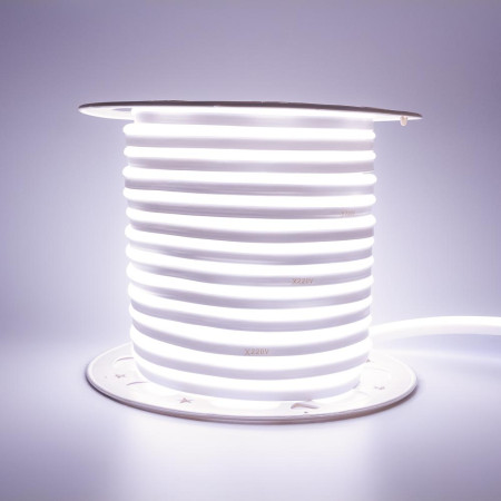 Led неон 220В белый AVT smd2835 120LED/m 7W IP65, 1м