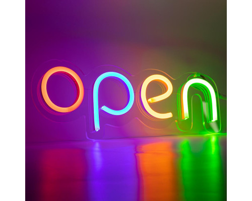 Неоновая вывеска "OPEN" (без контроллера)