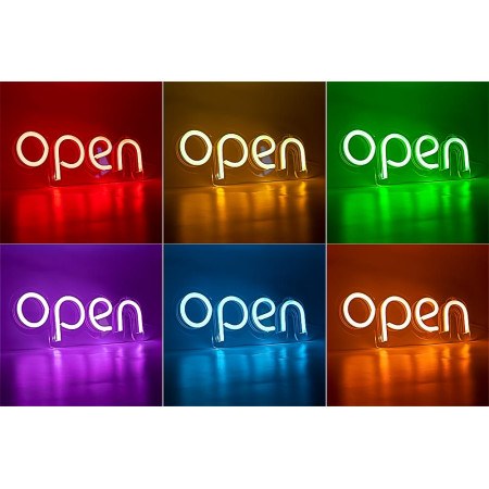 Неоновая вывеска "OPEN " RGB синхронно вся вывеска (с контроллером)