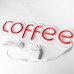 Неоновая вывеска "COFFEE" RED (с контроллером)