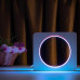 Світильник нічник ArtEco Light з дерева LED "коло" з пультом і регулюванням кольору, подвійний RGB