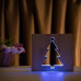 Светильник ночник ArtEco Light из дерева LED "Ёлочка" с пультом и регулировкой цвета, RGB
