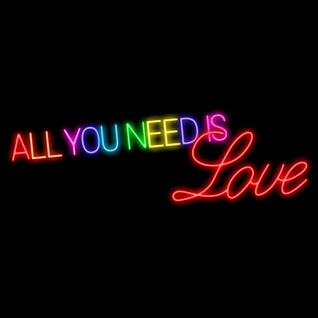 Неонова вивіска All you need is Love (800х250)