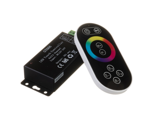 Контроллер черный RGB 18А 216Вт, (8 кнопок) 