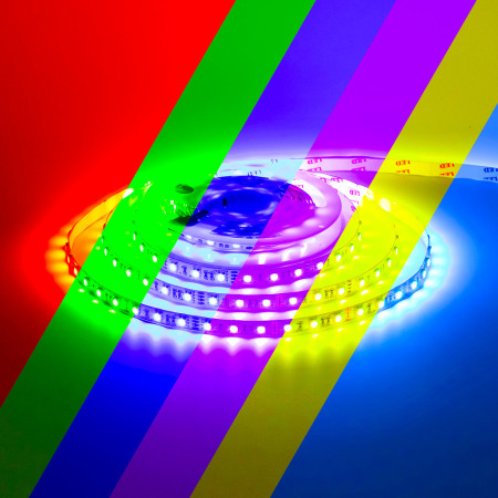Led лента 12В rgb AVT smd5050 60LED/m IP65, 1м