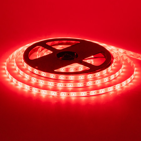 Led лента 12В красная smd2835 60LED/m IP20, 1м