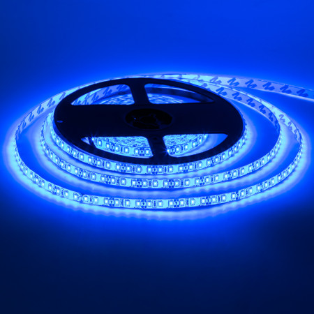 Led лента 12В синяя smd2835 120LED/m IP20, 1м