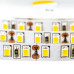 Led лента 12В белая smd2835 120LED/m IP20, 1м