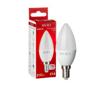 Led лампа Sivio 7Вт C37 теплая белая E14 3000K