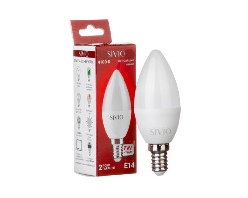 Led лампа Sivio 7Вт C37 нейтральная белая E14 4100K