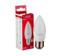 Led лампа Sivio 7Вт C37 теплая белая E27 3000K