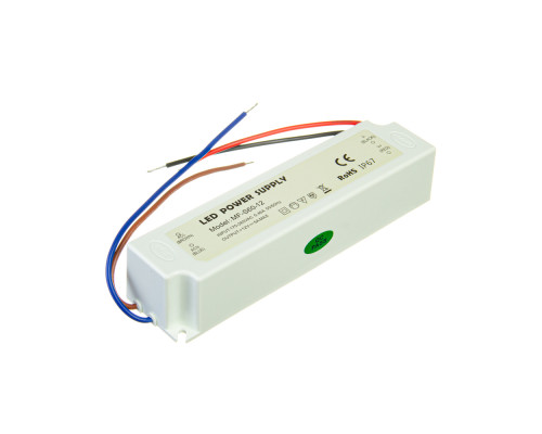Led блок 12В SLIM PLASTIC/5A 60Bт IP65 