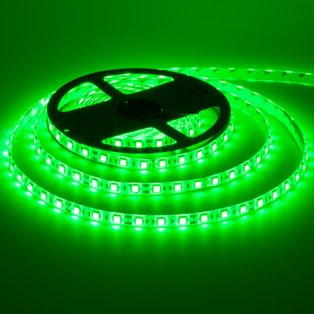 Led лента 12В зеленая smd5050 60LED/m IP65, 1м