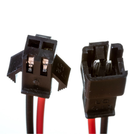 Led коннектор "папа"+"мама" 12 В 2pin черный с зажимом