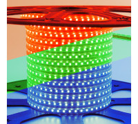 Led лента 220В rgb smd5050 10W/m 60LED/m IP65, 1м