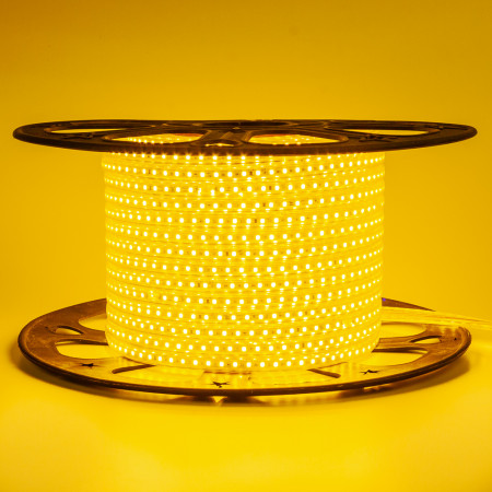 Led лента 220В желтая AVT smd2835 120LED/m 4W IP65, 1м