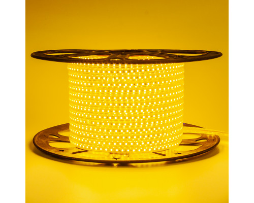 Led стрічка 220В жовта AVT smd2835 120LED/m 4W IP65, 1м