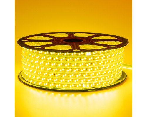 Led стрічка 220В жовта smd2835 120LED/m 12W IP65, 1м