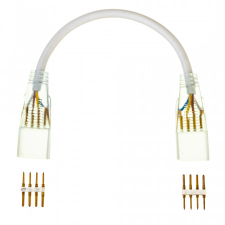 Соединитель для Led неона 220В AVT smd5050 (2 разъема+2 шт. 4pin) с проводом