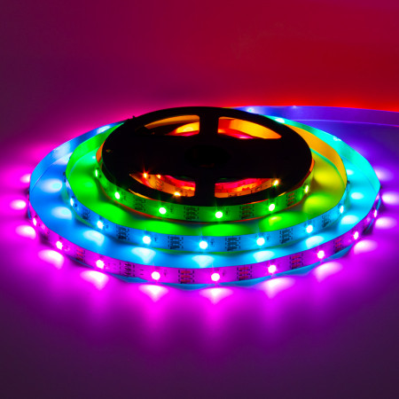 Led лента адресная AVT 5В smd5050 ws2812b 30LED/m IP20, 1м