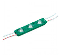 Модуль светодиодный зеленый 12в smd5730 3LED 1.5Вт герметичный