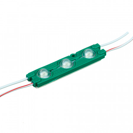Модуль светодиодный зеленый 12в smd5730 3LED 1.5Вт герметичный