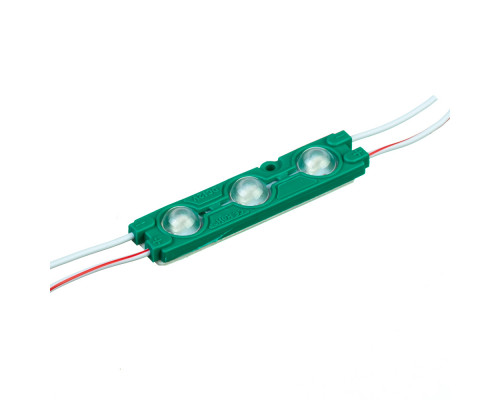 Модуль светодиодный зеленый 12в smd5730 3LED 1.5Вт герметичный