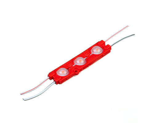 Модуль светодиодный красный 12в smd5730 3LED 1.5Вт герметичный