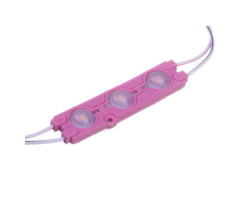 Модуль светодиодный розовый 12в smd5730 3LED 1.5Вт герметичный