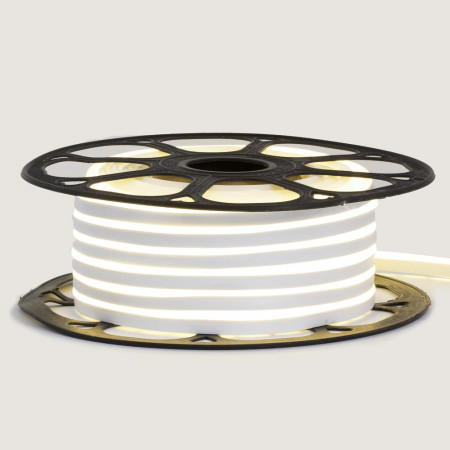 Неоновая лента светодиодная белая 12V силикон 6х12 AVT- smd2835 120LED/м 13Вт/м IP65