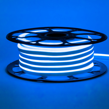 Led неон 12В синий 8х16 пвх smd2835 120LED/m 6W IP65, 1м