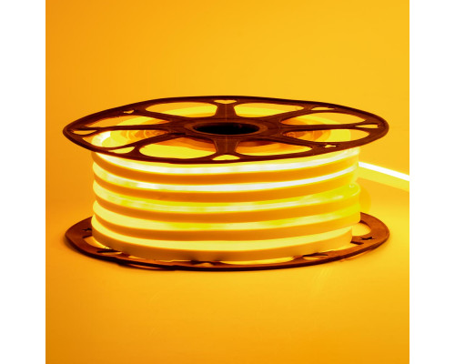 Led неон 12В желтый 8х16 пвх smd2835 120LED/m 6W IP65, 1м