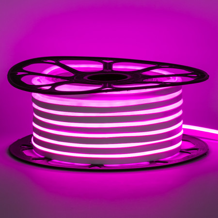 Led неон 12В розовый 8х16 пвх smd2835 120LED/m 6W IP65, 1м