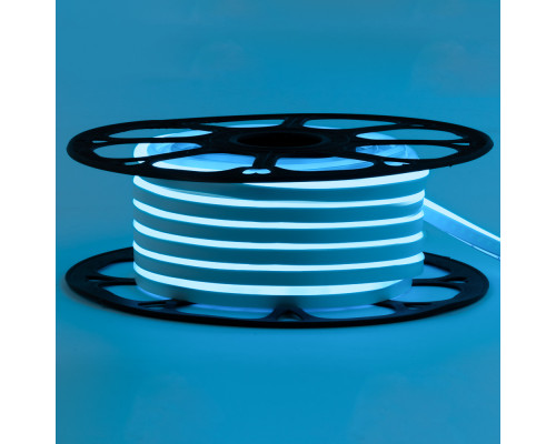 Led неон 12В голубой 8х16 пвх smd2835 120LED/m 6W IP65, 1м