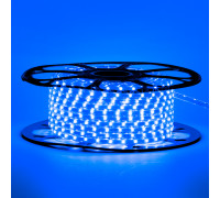 Мигающая led лента 220 В синяя smd 2835 48led/м 6Вт/м IP65, 1м