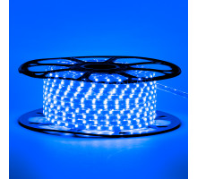 Мигающая led лента 220 В синяя smd 2835 48led/м 6Вт/м IP65, 1м