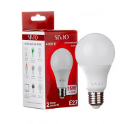 Led лампа Sivio 15Вт A65 нейтральная белая E27 4100K