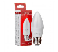 Led лампа Sivio 8Вт C37 нейтральная белая E27 4100K