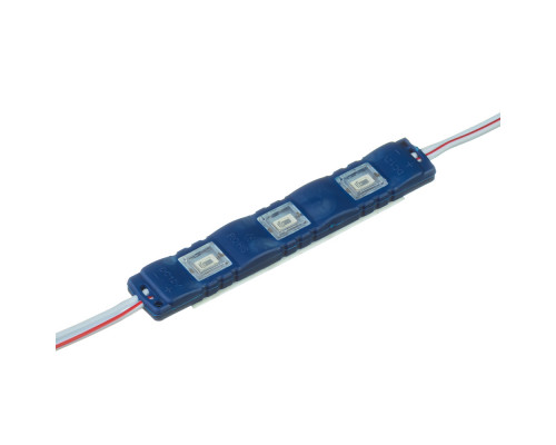 Модуль светодиодный синий 12в smd5730 3LED 1.5Вт герметичный