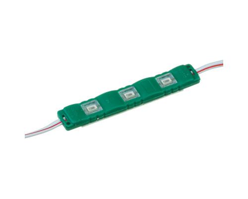 Модуль светодиодный зелёный 12в smd5730 3LED 1.5Вт герметичный