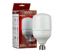 Светодиодная лампа SIVIO Е27 + Е40 Т120 40W 6000K 