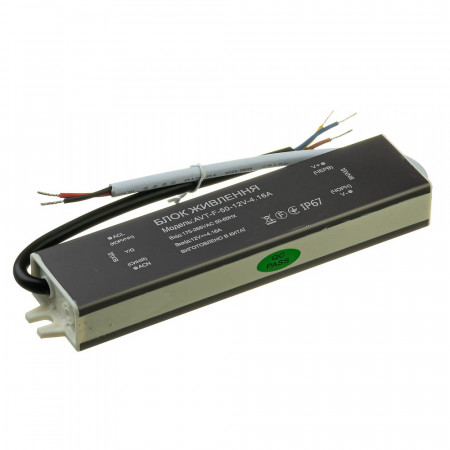 Led блок питания NEW AVT-12V влагозащита IP65 4.16А - 50W