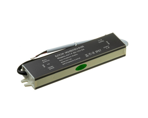 Led блок питания NEW AVT-12V влагозащита IP65 5А - 60W