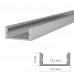 LED профиль ПФ-18/2 анодированный накладной матовый с рассеивателем (комплект) 2м